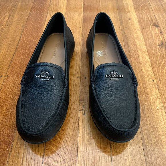 COACH Mary Lock Up Loafers – Black Pebble Leather, Size 7, New with Box - Picture 7 of 9